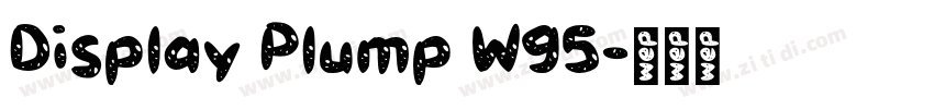 Display Plump W95字体转换 Display Plump W95字体转换